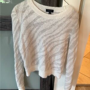 Rag & Bone Women's White Zebra Sweater